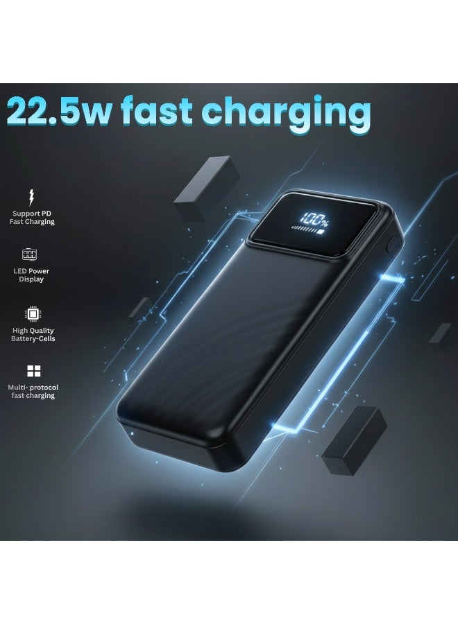 ليفور باور بانك ليفوري بسعة 20000 مللي أمبير، شحن سريع، مزود بـ 4 منافذ إخراج وشاشة عرض رقمية - Image 4